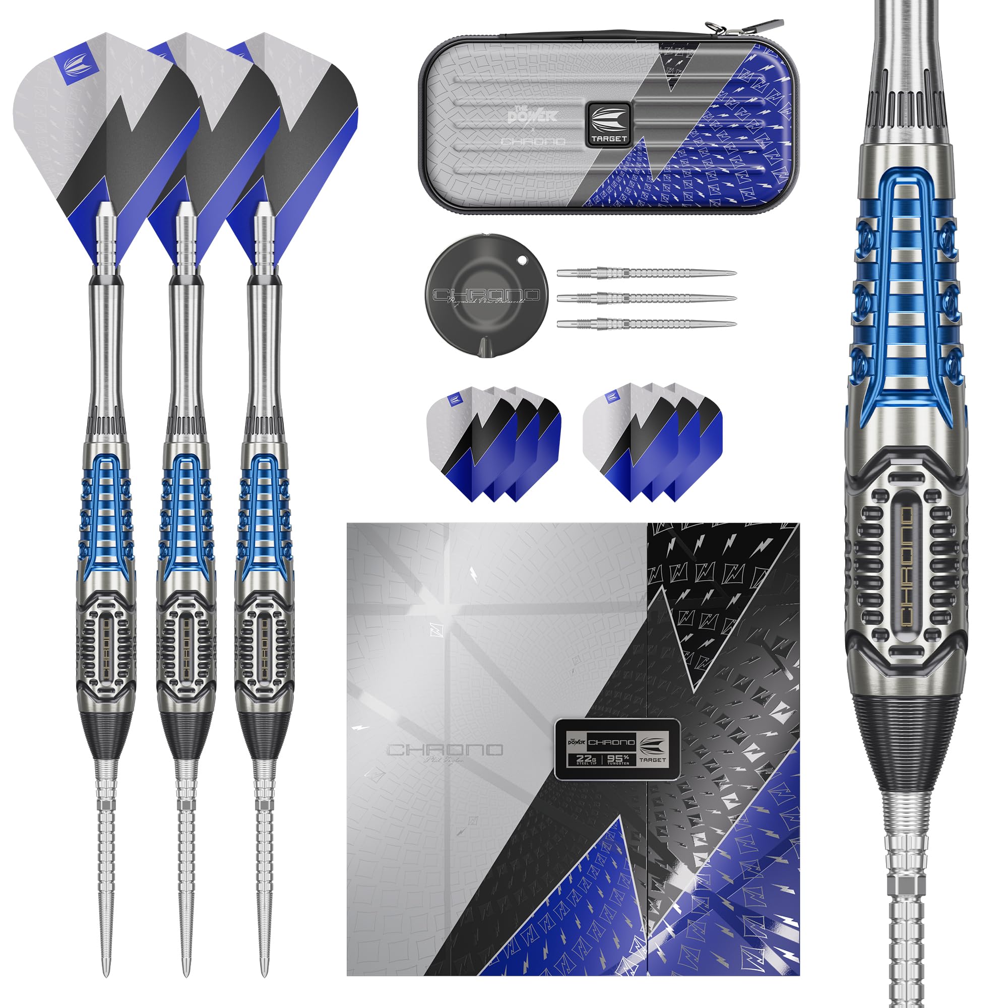 Target Darts Phil Taylor Power Chrono Steel Tip 95% Tungsten SP Darts 26G