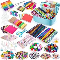 Sundaymot 2000+ Pcs Arts & Crafts Supplies for Kids 6-10 - DIY Jewelry Kit, Educational Crafts, Homeschool Gifts for Boys & Girls