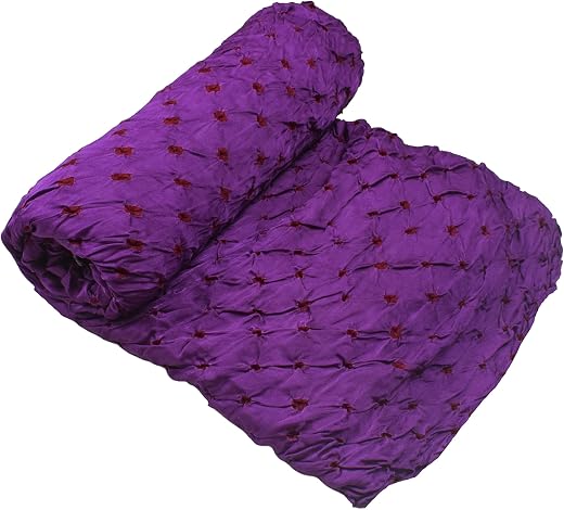 Ethnics of Kutch Women's Bandhej [ Tie-Dye] Modal Silk Multi (Bandhej - Tie Dye) Unstitched Kurta Fabric Mtr Length