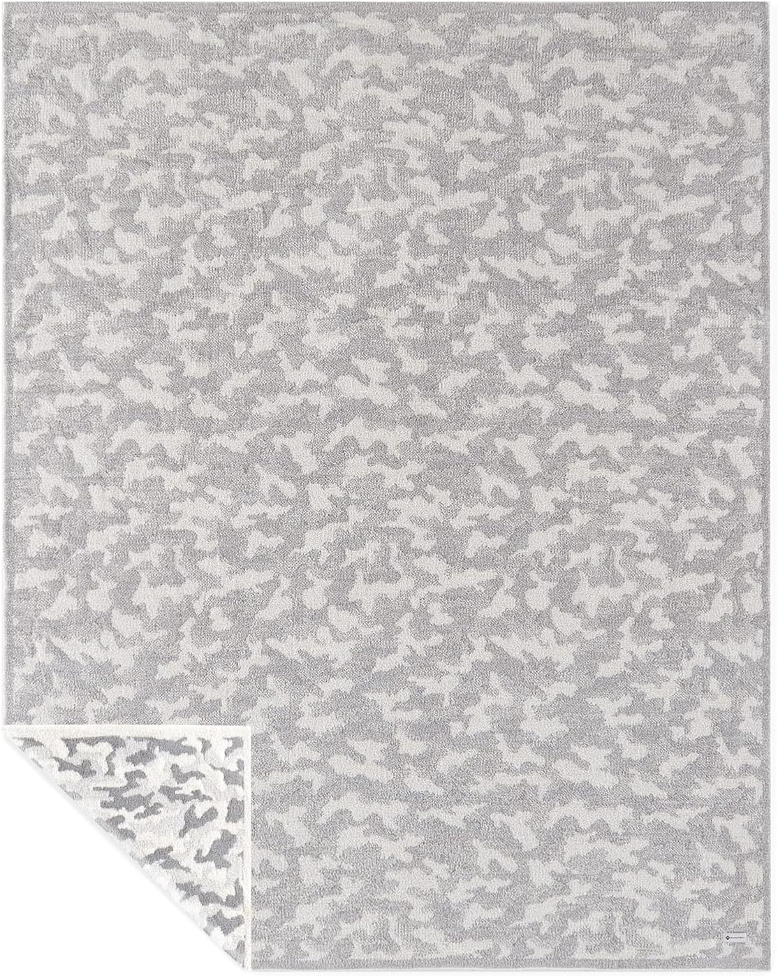 Crafted by Catherine Camouflage Print Cozy Knit Throw Blanket 60" x 70" Inches, Soft Comfy Decorative Throw for Couch Bed Sofa Travel, Camo Grey