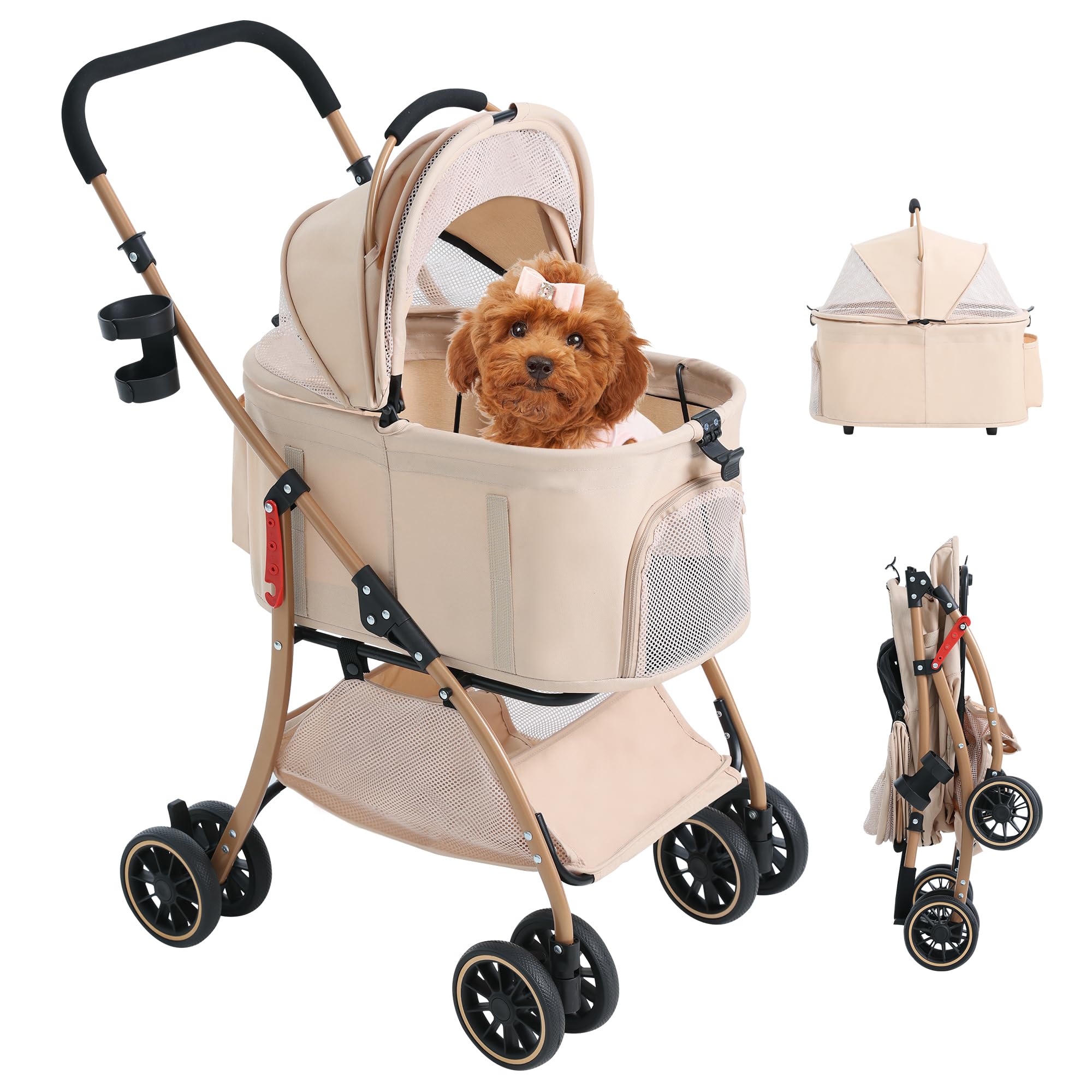 MILA&LOUIS ペットカート 前輪360°後輪ブレーキ付 超軽量4.5Kg Amazon.co.jp: 【55cmゆりかご · 超軽量4.5KG】MILA&LOUIS ペット