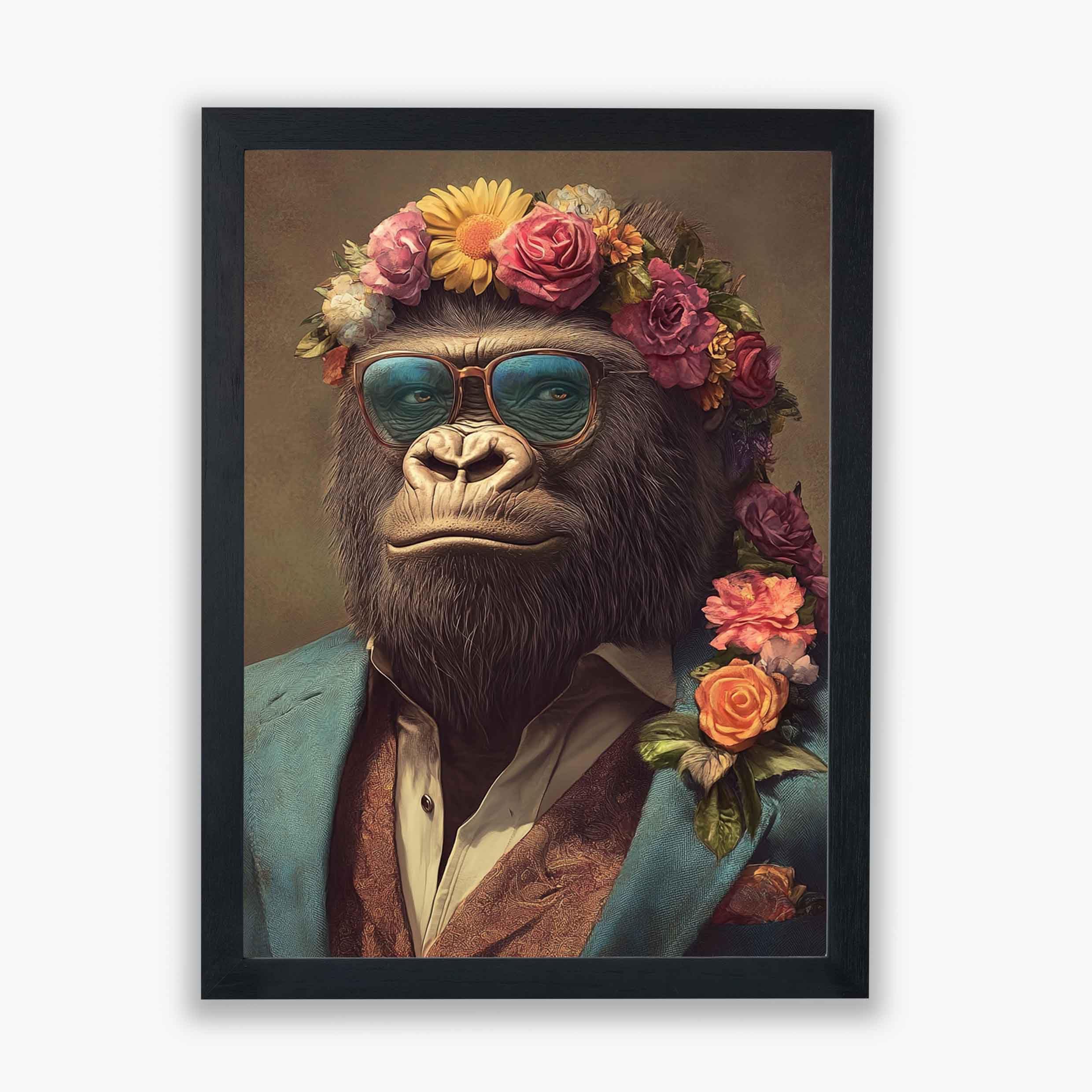 Gorille en costume affiche murale originale singe XL - 8