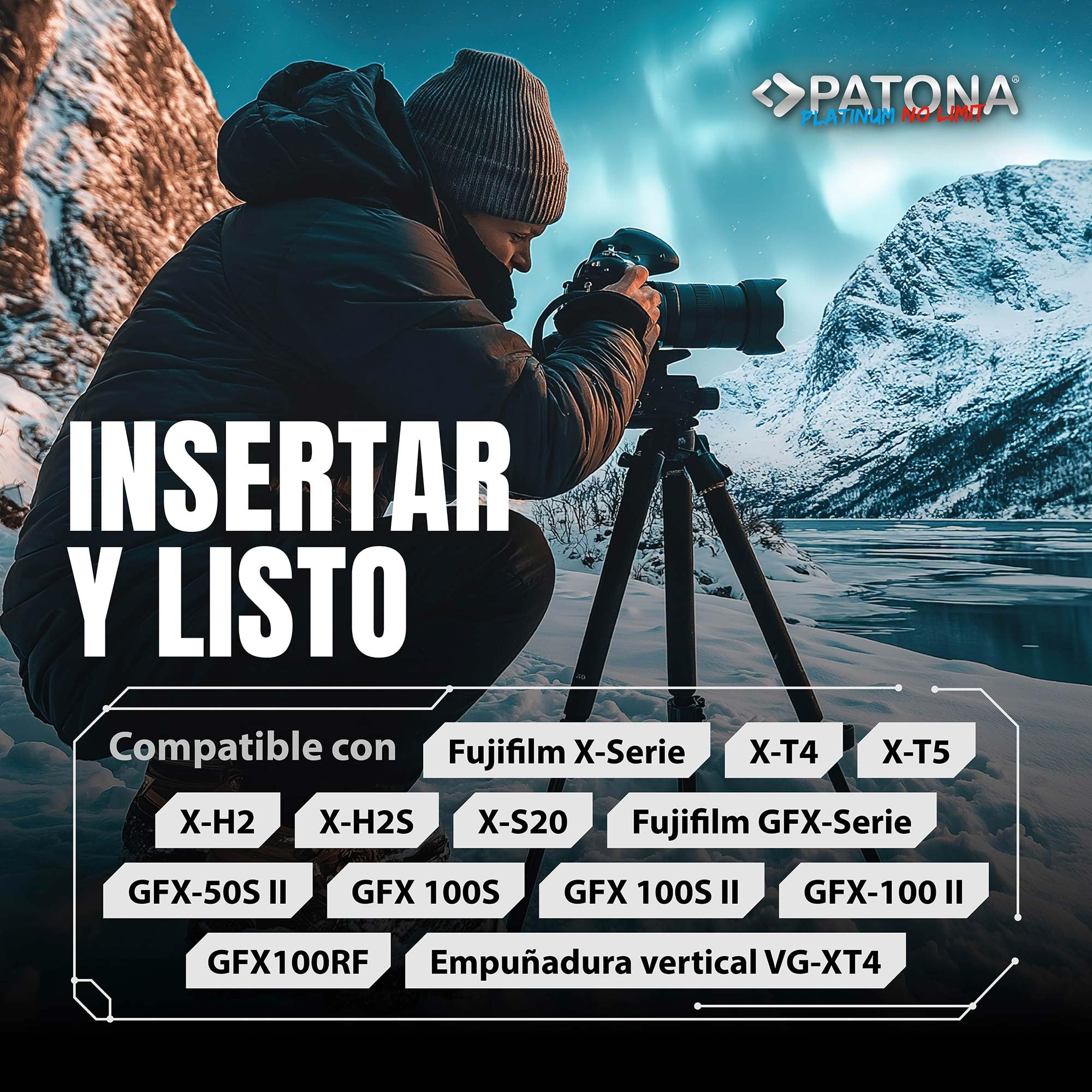 PATONA Platinum NP-W235 Batería 2600mAh USB-C Input Compatible con Fuji Fujifilm GFX-50s II GFX-100S GFX100 II X-H2 X-H2S X-S20 X-T4 X-T5 GFX 50 100 100S GFX50 XH2 XH2S XS20 XT4 XT5 NPW235 NP W235