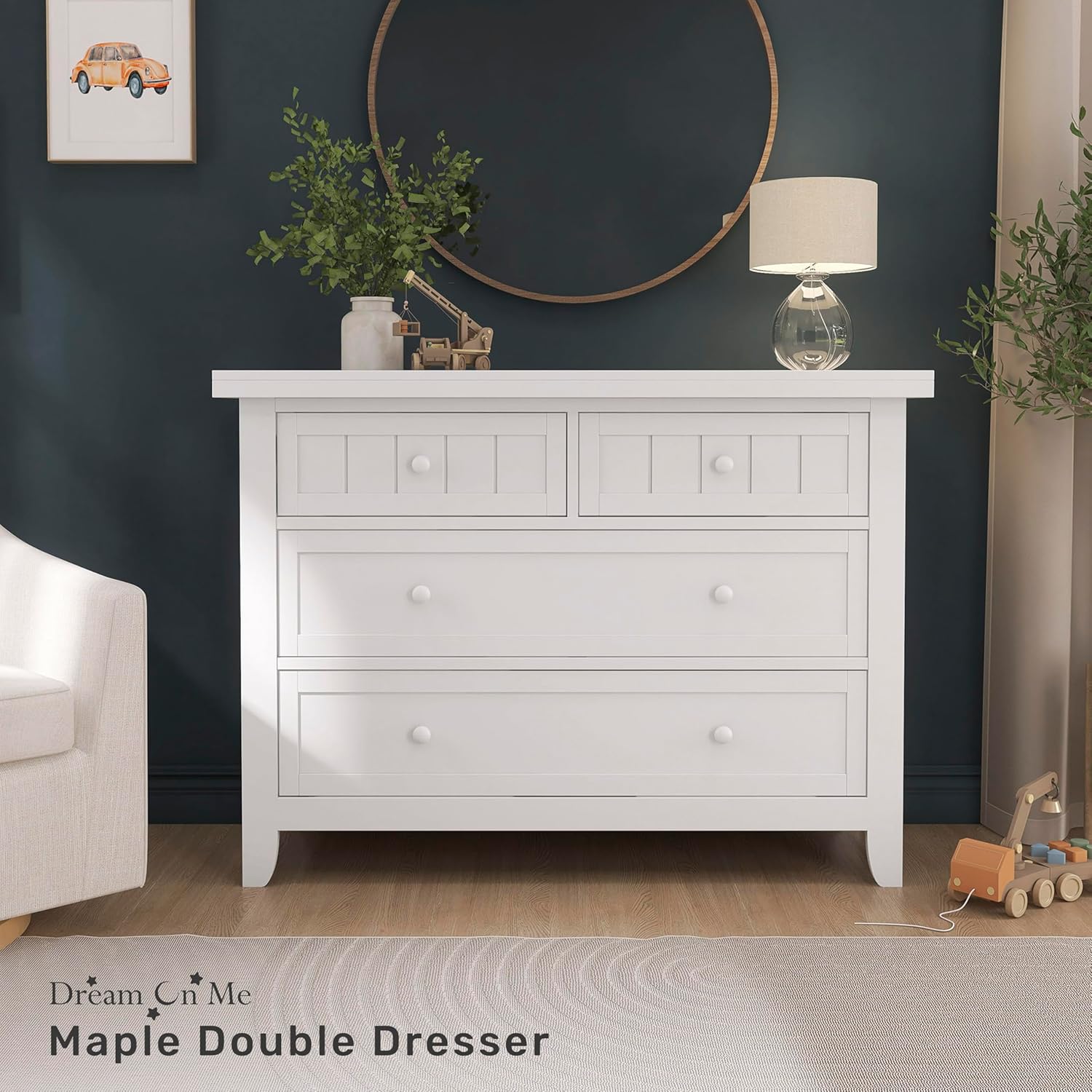Dream On Me Maple Double Dresser