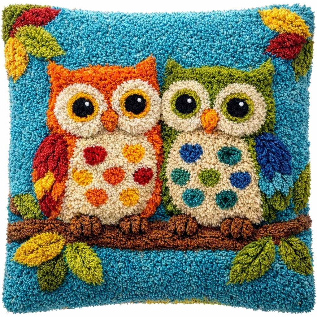 YOOTOM Kit gancio a scatto per adulti, kit di federe per cuscino con gnomo e gancio fai da te,kit per ricamo a punto croce, kit per la creazione di cuscini,Christmas Latch Hook Pillowcase Kits 43x43cm