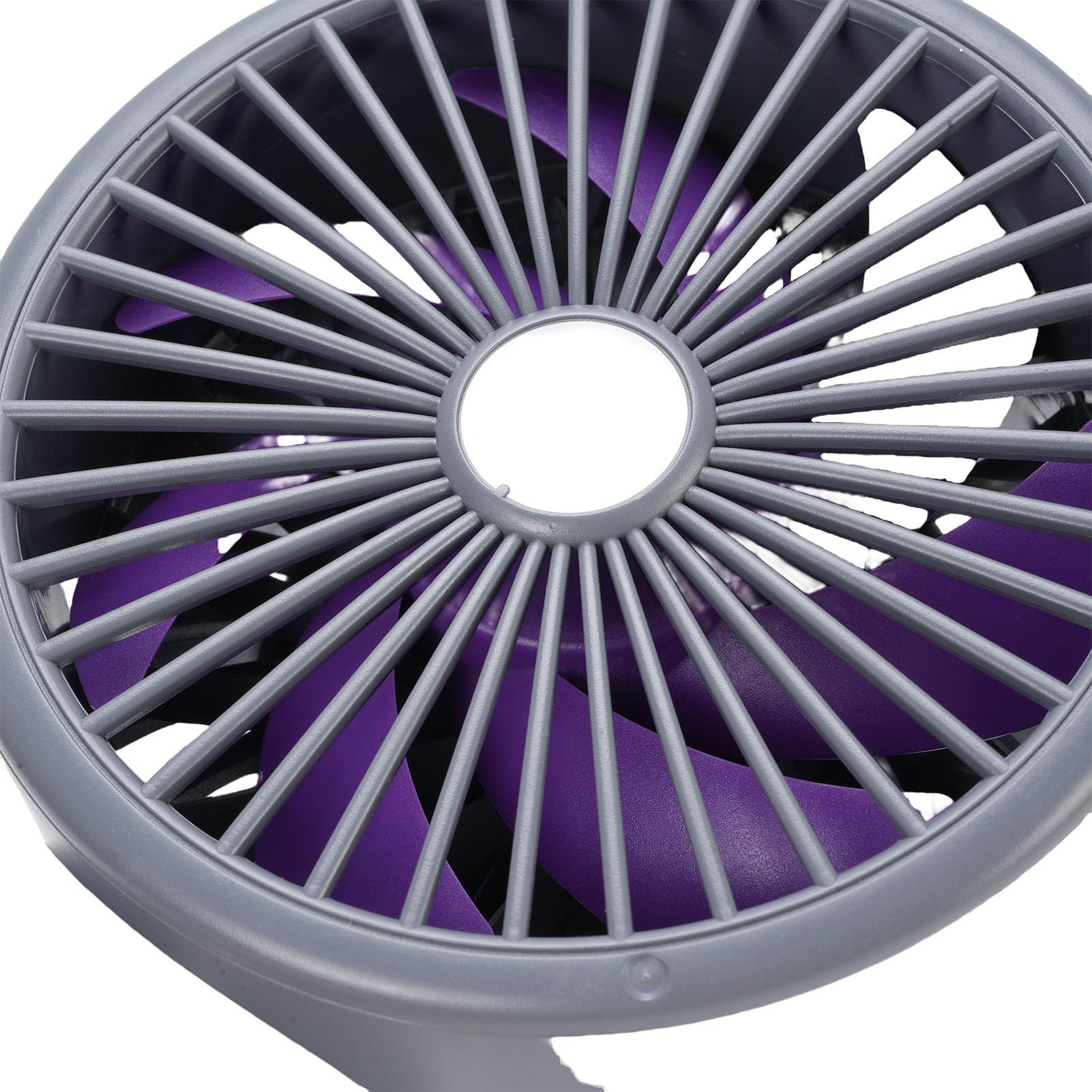 Mini Ventilador para Cochecito USB Recargable con Oscilación de 360 ​​​​grados y Pantalla Digital - Material: Plástico (GREY)