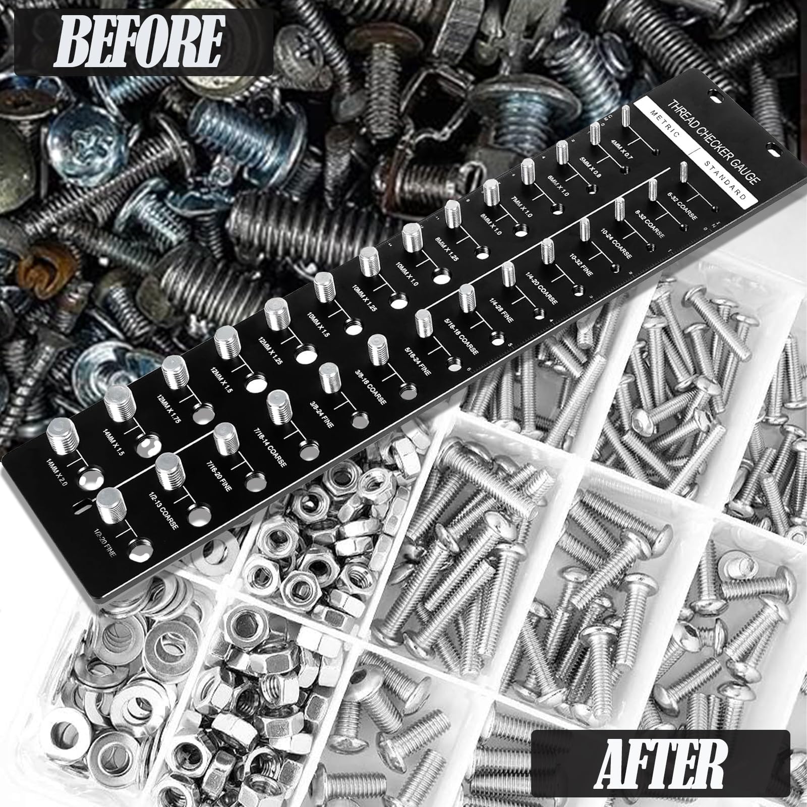 Snapklik.com : Thread Checker, 28 Nut And Bolt Thread Checker, Bolt And ...