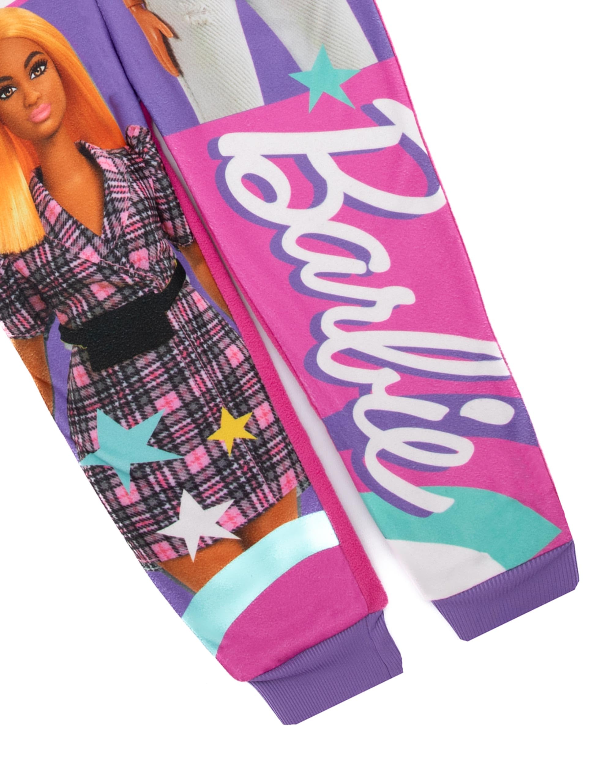 Barbie Girls' Pink All-in-One Nightwear Comfy Onesie for Leisure