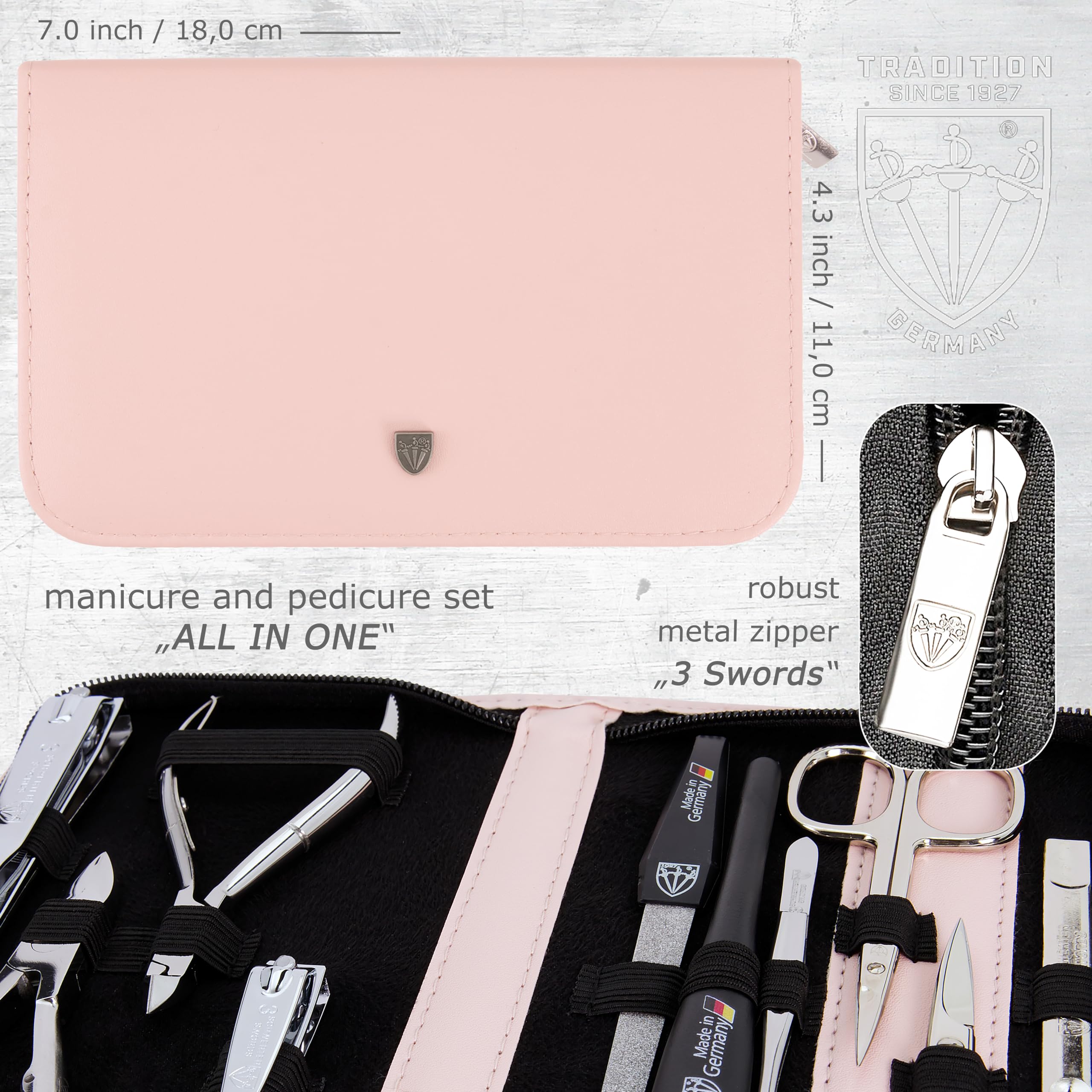 3 Swords Germany 10-Piece Manicure and Pedicure Grooming Kit