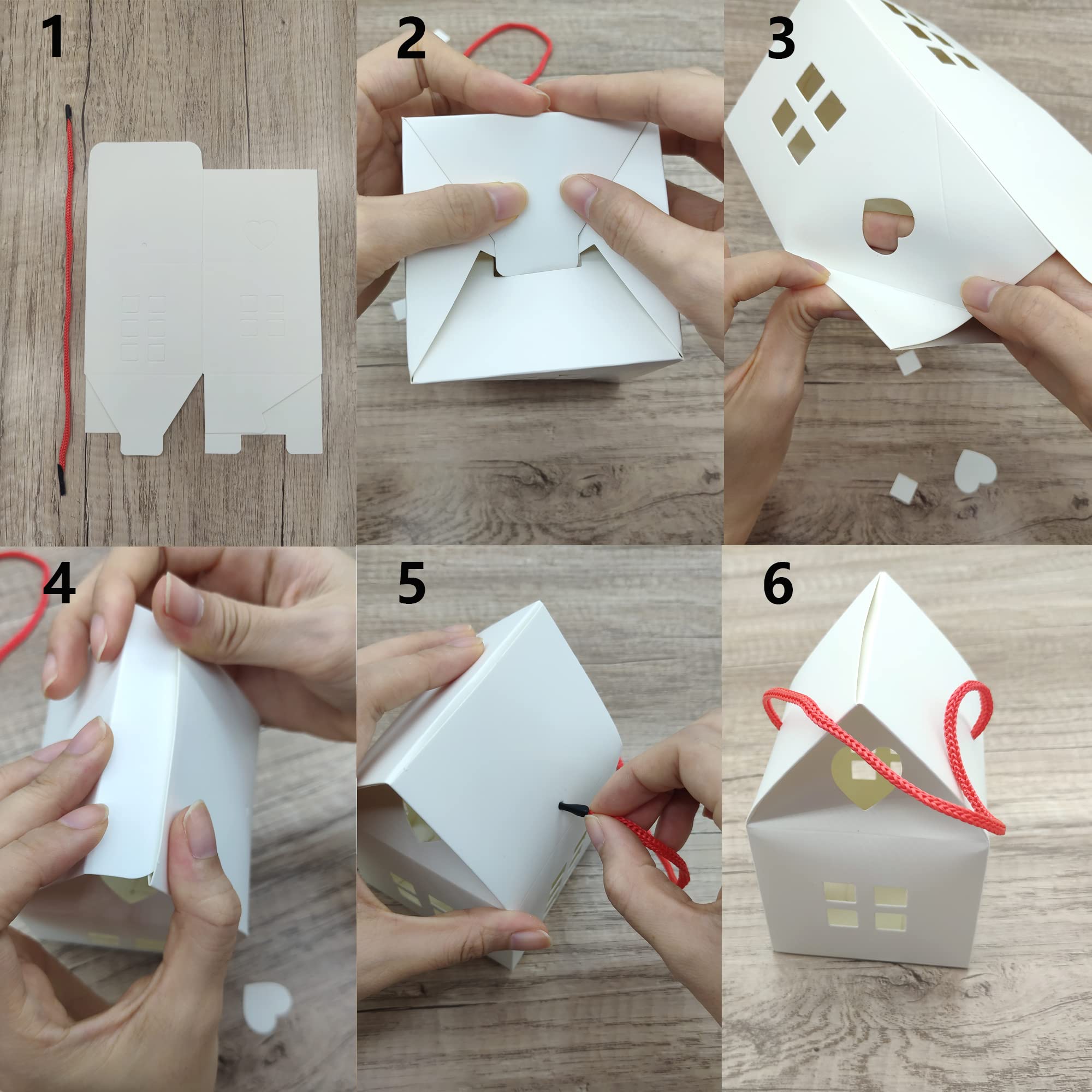 15 Scatole Regalo In Carta Kraft - 8x8x7,5cm - Per Bomboniere, Matrimoni, Feste - Fai Da Te - Foto 7