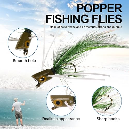 Miniatura 4 de Kit de 30 señuelos de pesca para lubina, señuelos coloridos para cebo de pesca con ganchos para surtido de pesca de panfish de agua dulce