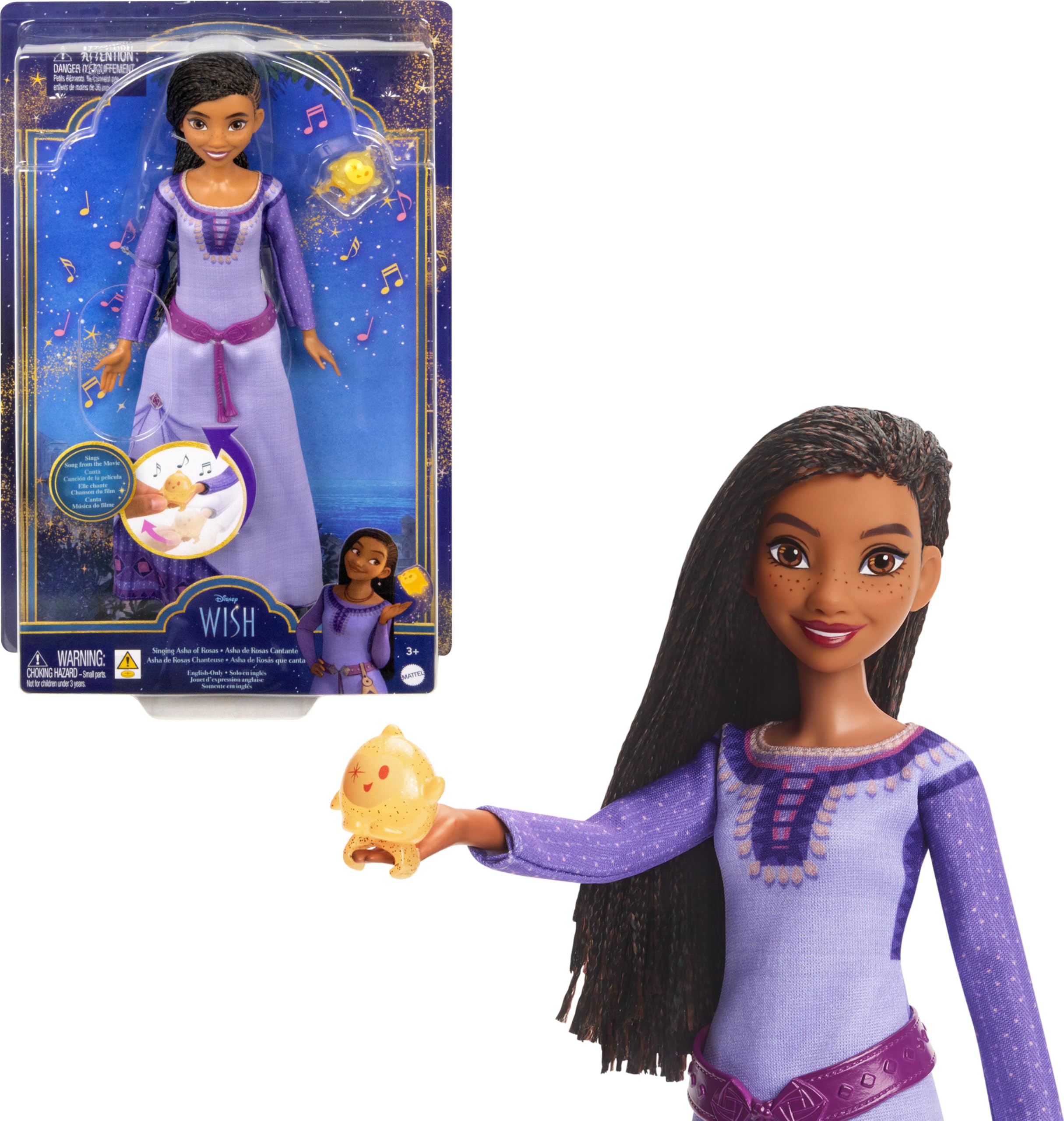 Disney - Asha of Rosas Fashion Doll - Singing Doll - 3+ Years - Multicolor