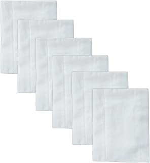 Ruvanti 100% Cotton Prefold Cloth Diapers for Babies - Soft Absorbent Birdseye 10-Pack 13x19 White Washable