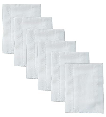 Ruvanti Unisex Baby Boys Girls Birdseye Prefold Cloth Diapers Washable - White 3-Ply 10 Pack