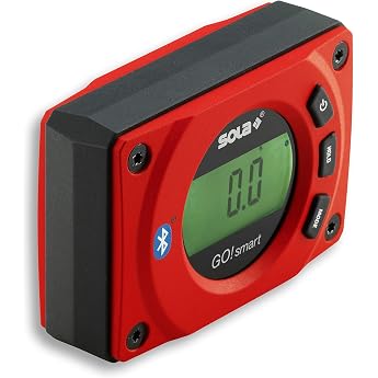 SOLA GO! smart Digital Protractor with Bluetooth, Digital Spirit Level with LCD, Remote Control via Smartphone and App, Magne