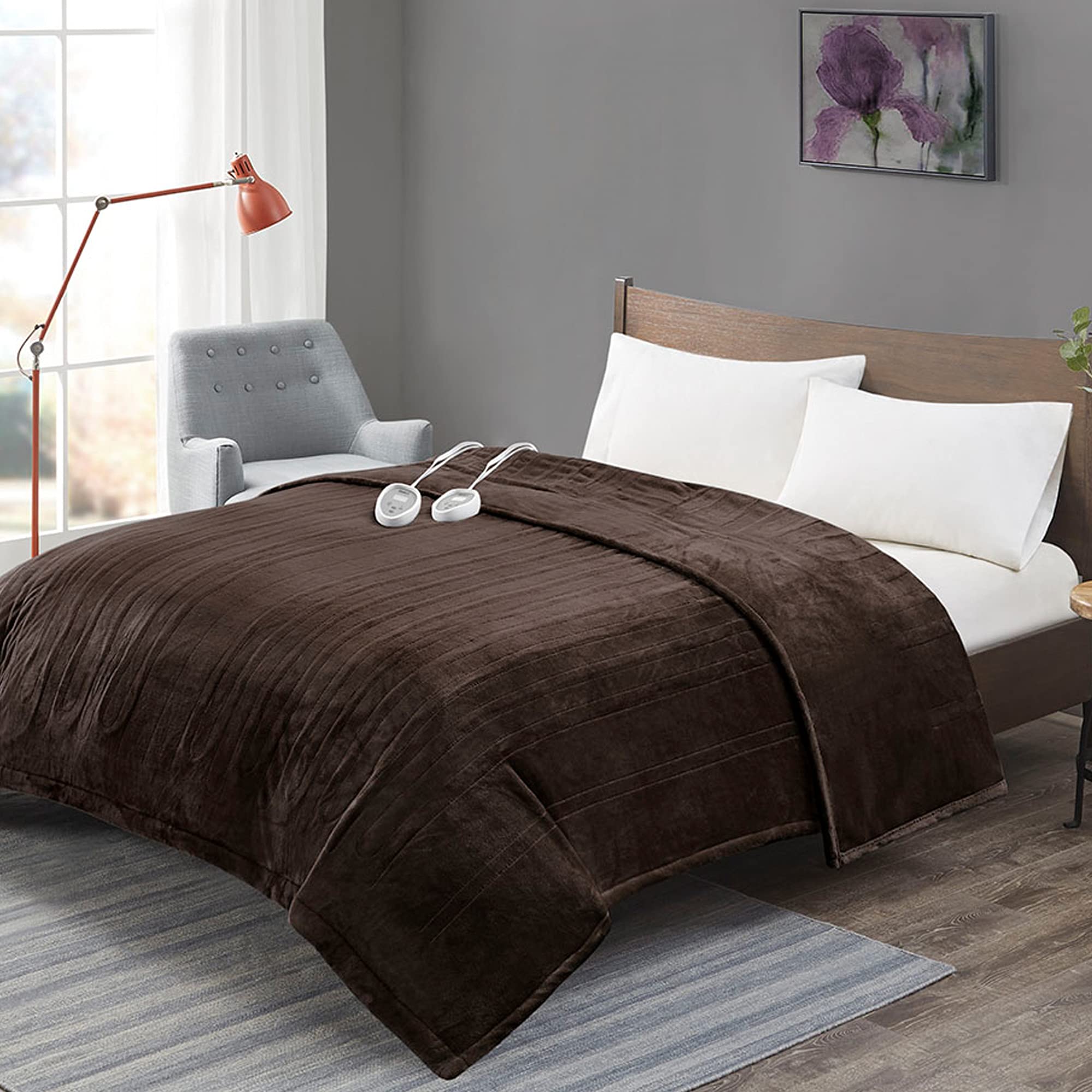 Degrees Of Comfort [Advanced] Dual Control Electric Blanket King Size W/ Auto Shut Off | Heated Throw for Bed & Living Roo...
