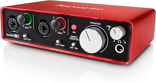 Miniatura 3 de Focusrite Scarlett 2i2 2 generación Interfaz de audio USB con Pro Tools Primero Rojo 2i2 - 2 micrófonos
