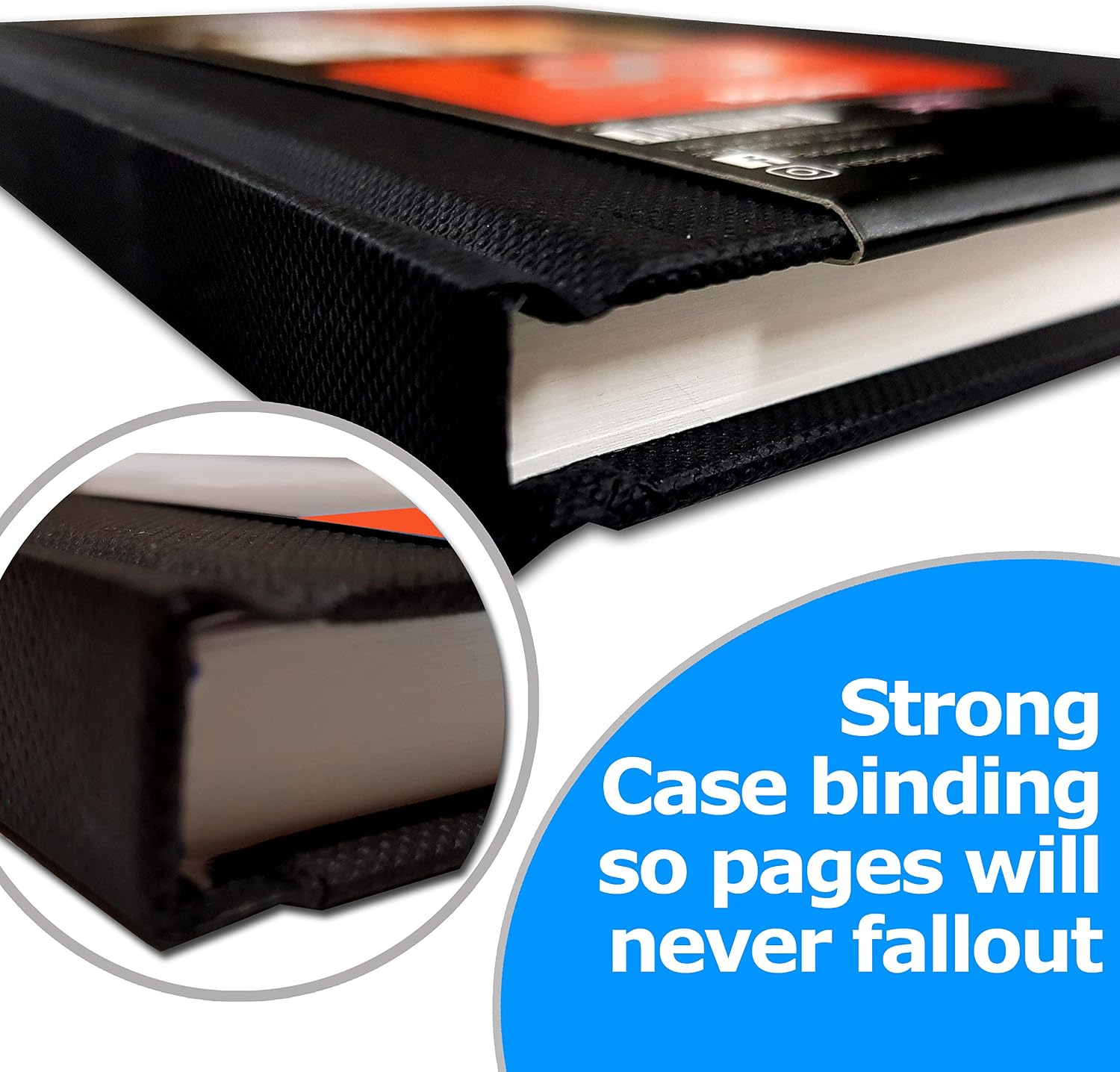 Hardback Casebound Mixed Media Sketch Book – 150gsm 50 Sheets - by Zieler™. Ideal for use with Pencils, Charcoal, Graphite, Pastels & Light Watercolour. Acid Free Sheets - Portrait (A4)