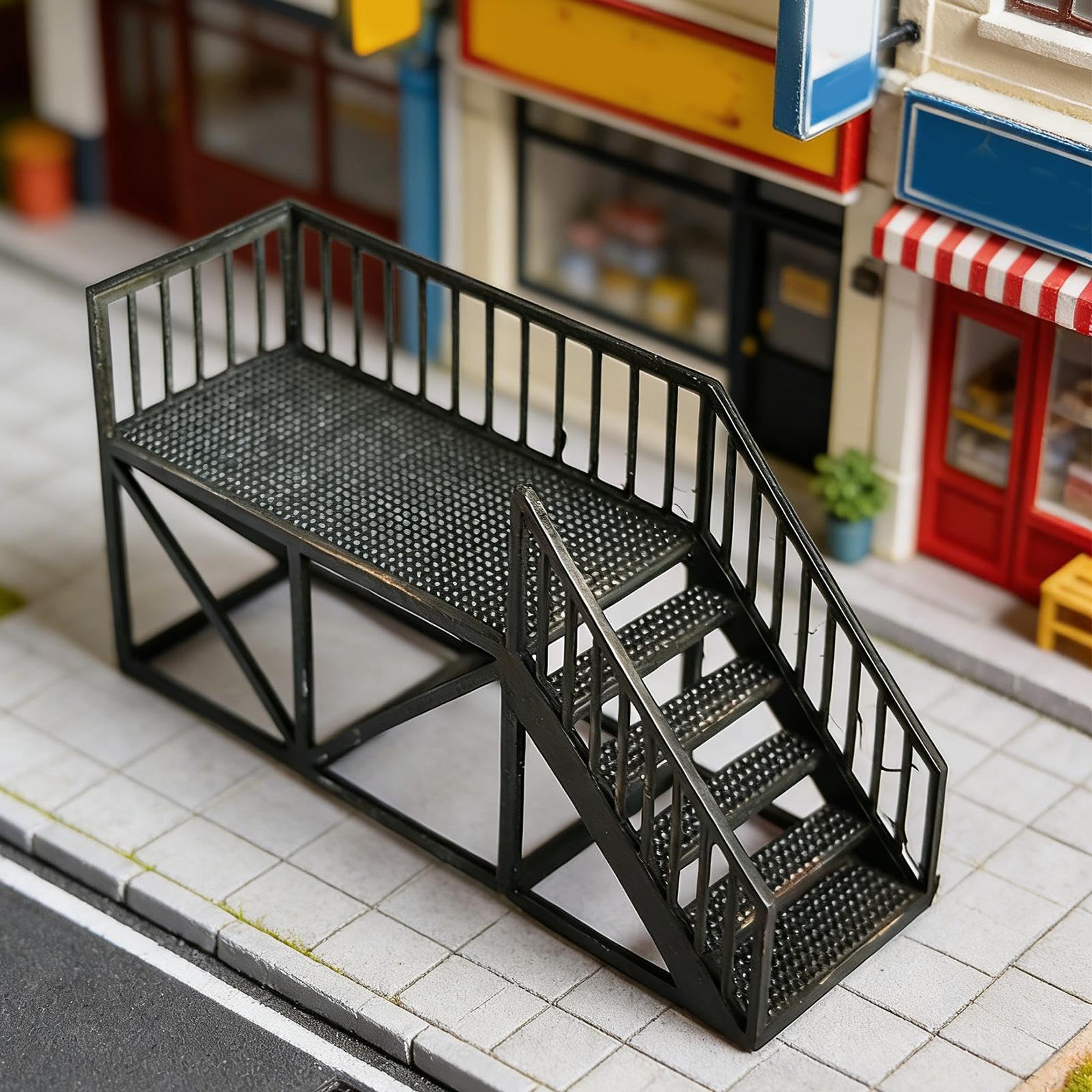 Diorama de Escalera en Miniatura a Escala 1/64 para Decoración del Hogar con