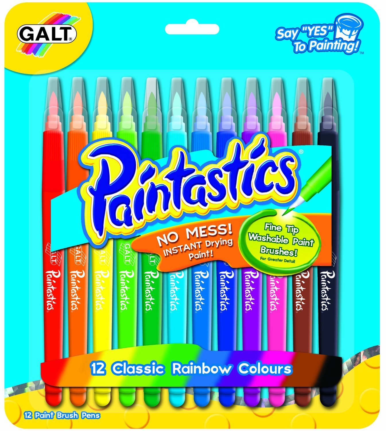 Galt Toys, Paintastics - 12 Classic Colours, Paint Pens for Kids, Ages 6 Years Plus
