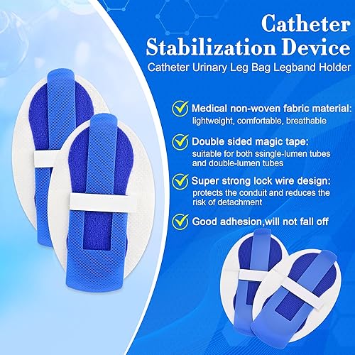 Miniatura 2 de Foley - Dispositivo de estabilización de catéter de 10 piezas, soporte para tubo de catéter urinario, suministros de catéter para tubo