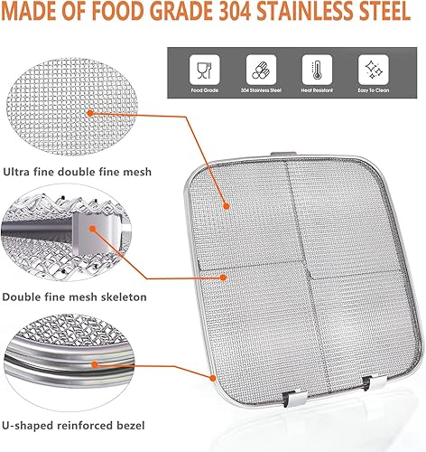 Miniatura 3 de Protector de salpicaduras de acero inoxidable para Ninja Foodi AG301, accesorios para freidora de aire para parrilla interior Ninja Foodi 5 en 1,