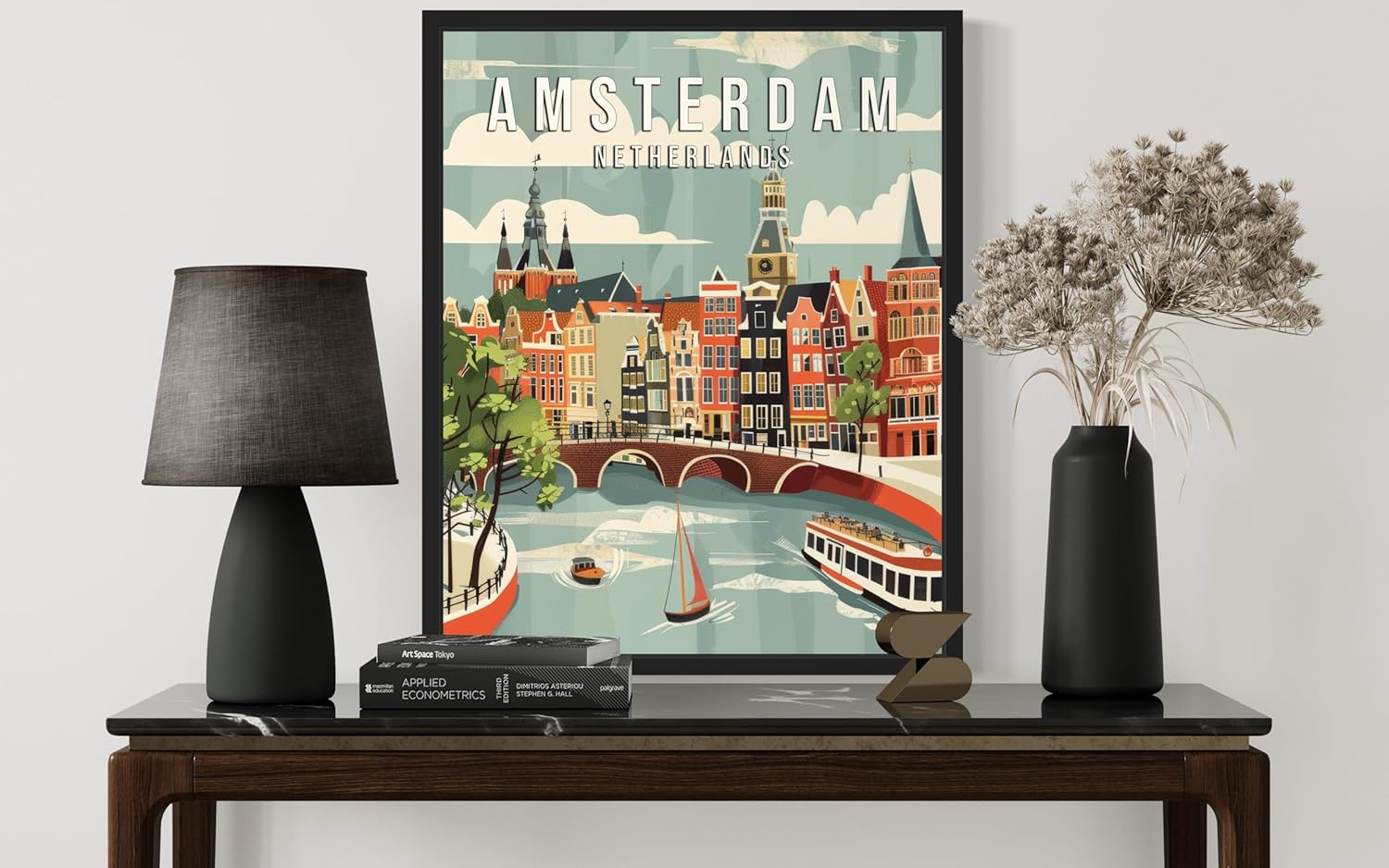 Amsterdam Netherlands Art Print Poster, Europe City Skyline Artwork Painting Wall Art Vintage Painting for Bedroom Bathroom Living Room Decor 53 (Amsterdam Netherlands, 8 x 10 inches, Unframed) - Image 5