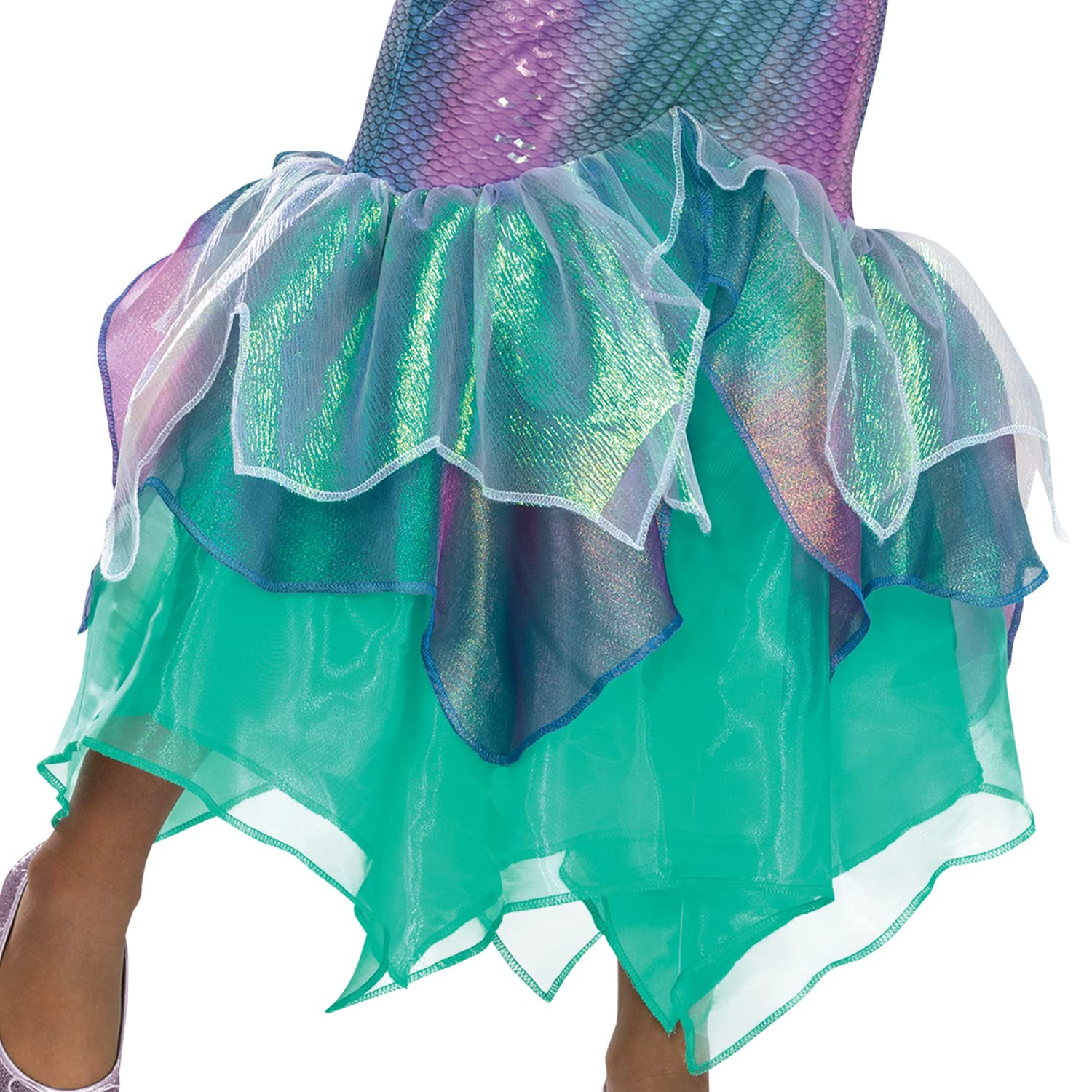 Ariel Kostüm für Kinder, Deluxe Offizielles Disney The Little Mermaid Live Action Kostüm mit Zubehör