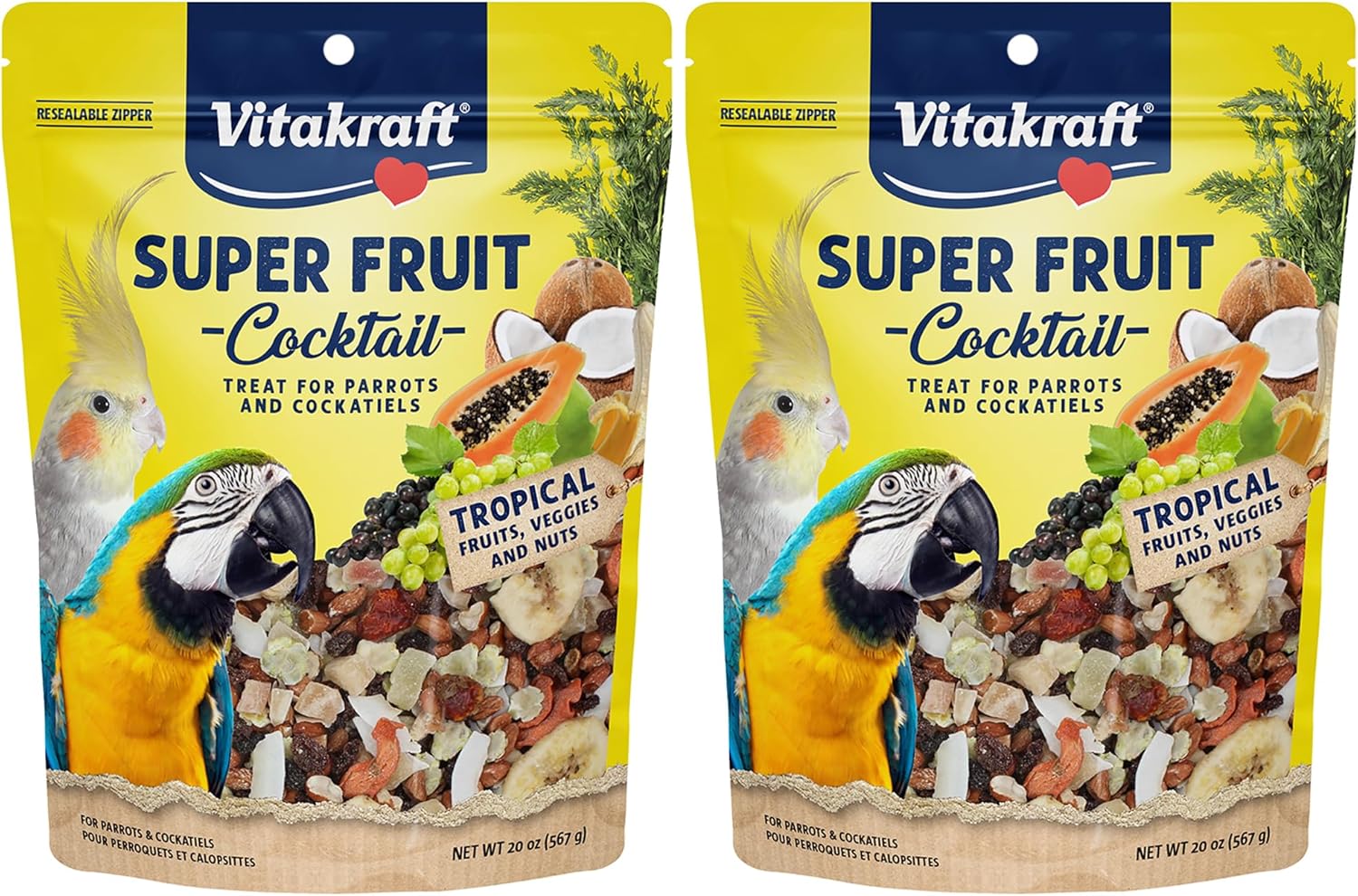 Vitakraft Super Fruit Cocktail Parrot and Cockatiel Treat 40 oz.