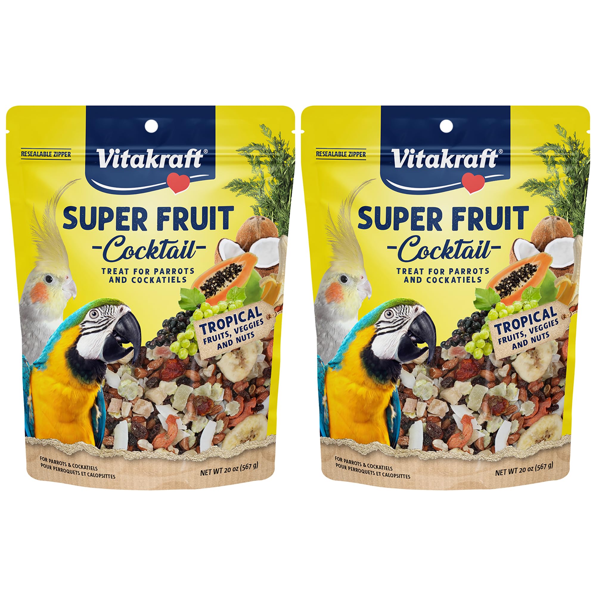 Vitakraft Super Fruit Cocktail Parrot and Cockatiel Treat 40 oz.