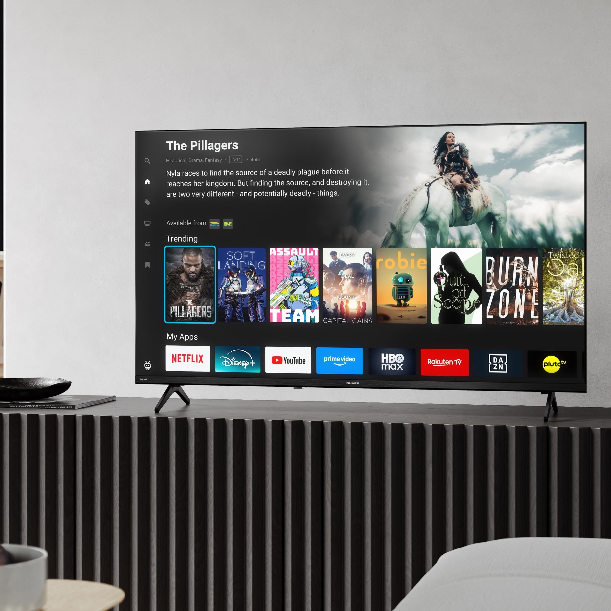 Sharp 40HE3745E QLED Fernseher 40 Zoll Smart TV Powered by TiVo - HDR Fernseher mit Full HD Auflösung und Triple-Tuner, QLED TV (2026)
