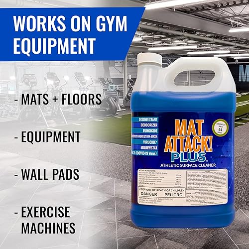 Miniatura 4 de Dollamur Limpiador de esterillas PLUS para gimnasio y yoga, limpiador higiénico para suelos de goma, tapetes de lucha libre y suelos de fitness,