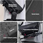 ULANZI Sling Camera Case with Tripod Holder, Small Compact Camera Tactical Shoulder Bags for DSLR/SLR/Mirrorless Cameras, Water-Resistant Crossbody Bag Women Men, Black BC08