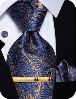 YourTies Seidenkrawatten für Herren, kariert, Paisleymuster, Blumenmuster