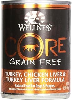 Wellness Core Grain Free Dog Food: Turkey, Chicken Liver, & Turkey Liver Formula, 12.5 oz