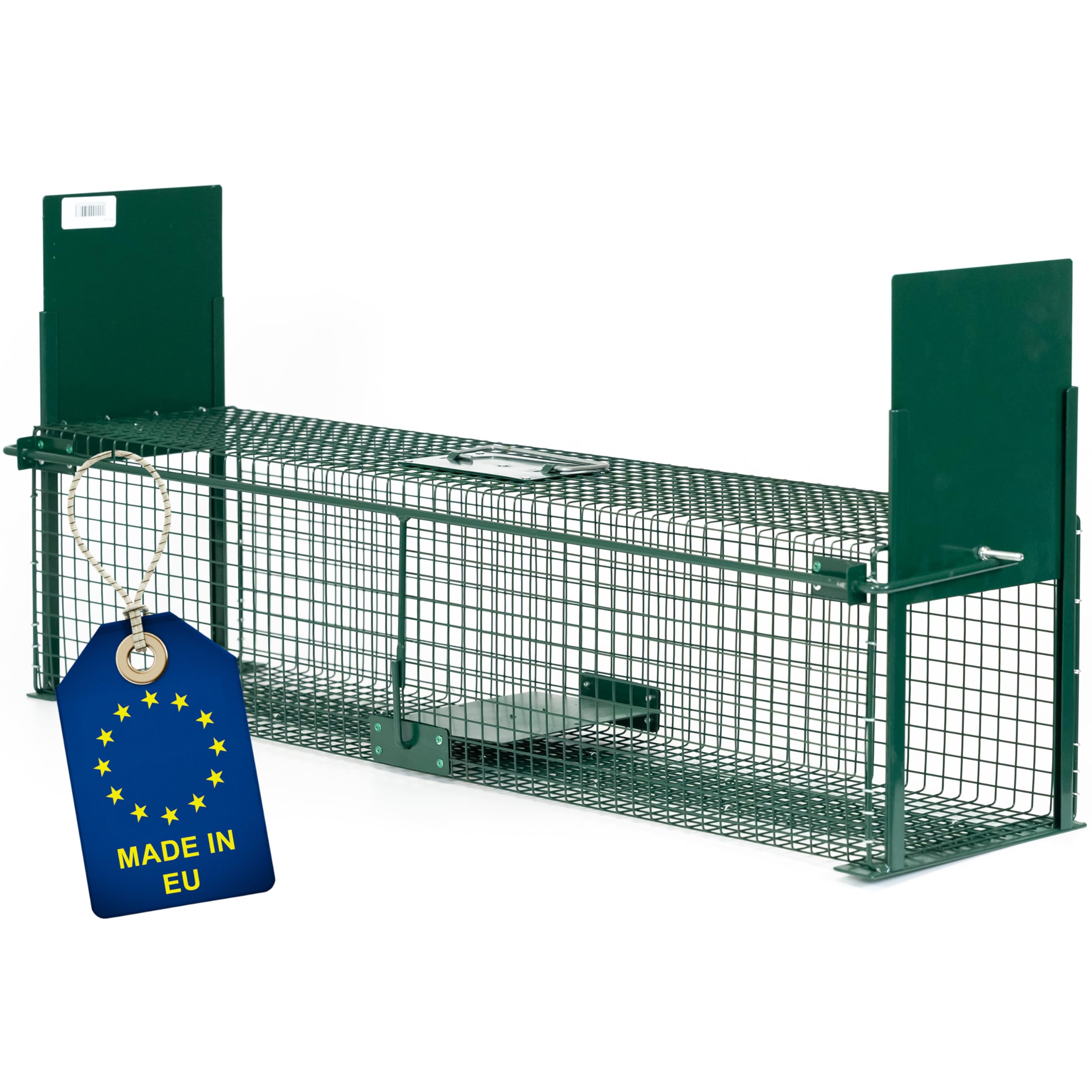 ITA Trampa para Animales Vivos 5007-100x25x25 cm - por Martas Gatos Ratas - 2 Puertas, Resistente al Tiempo, Reutilizable, Montada - Made in EU