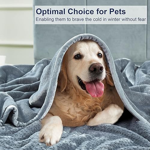 Miniatura 9 de DREAMNINE Manta extra gruesa de 3 capas de franela suave para sofá y sofá, 50 x 60 pulgadas, manta de terciopelo mullido y cálida de lujo para