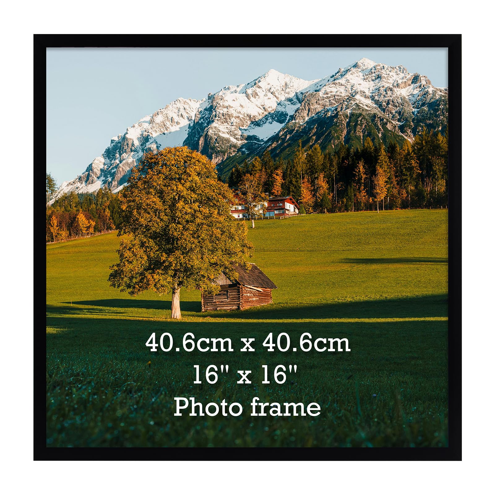 Vasemouh 40x40 cm Picture Frame Black, Square 16x16 Inch Photo Frame, Single Poster Frame Horizontal or Vertical Wall Mounting for Home, Office, Gallery — image 1