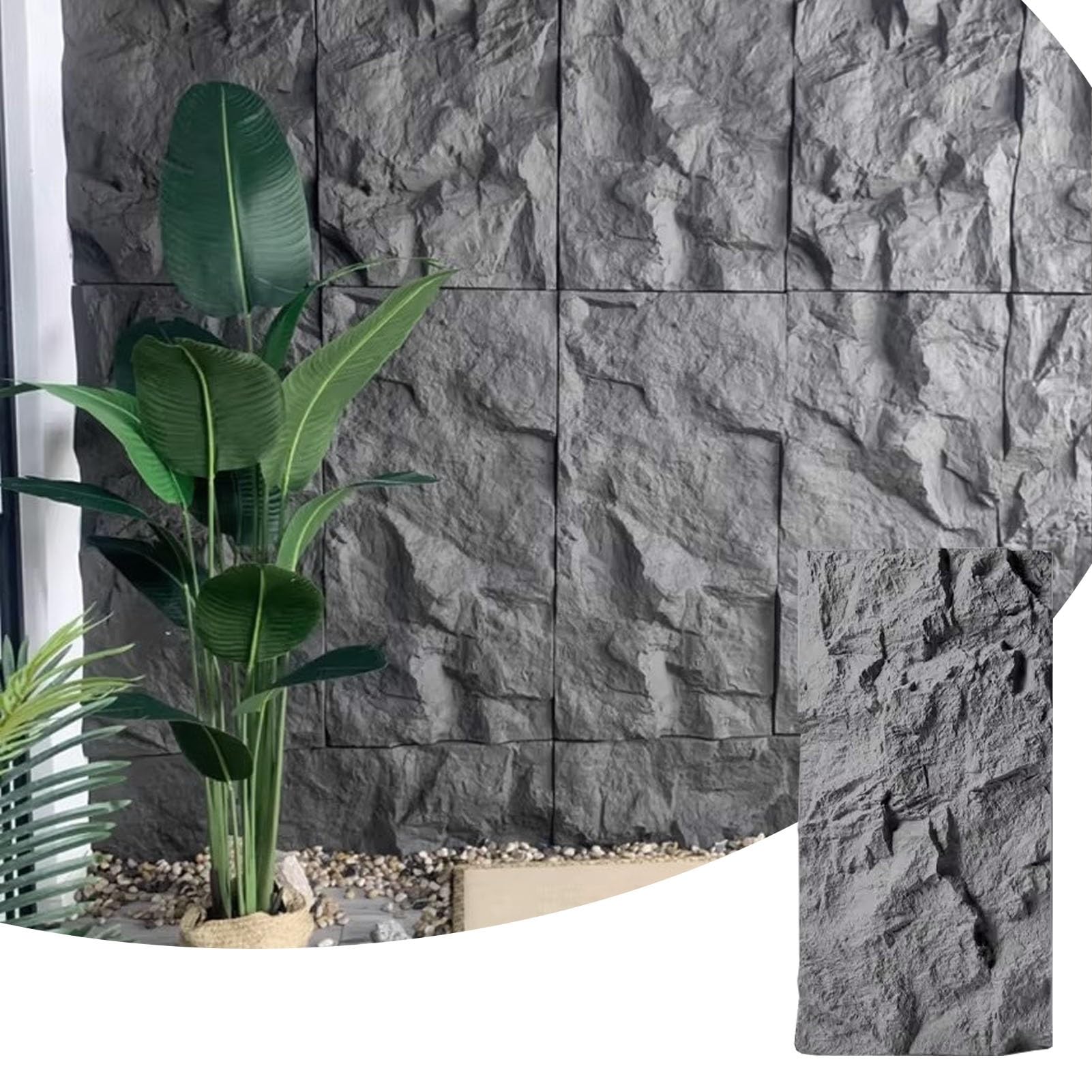 Paneles de Pared con Efecto Piedra, Paneles de Pared de imitación de Piedra 3D - 60 x 120 cm. Papel Tapiz Decorativo para Exteriores e Interiores, Revestimiento de Pared de PU Texturizado pa