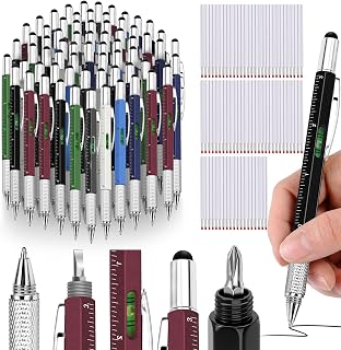 Zhanmai 72 Pcs 6 in 1 Multitool Pen Bulk, Vintage Color