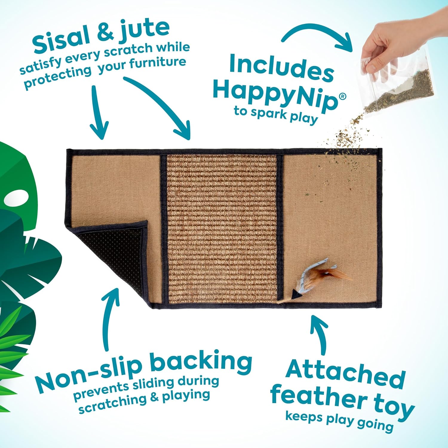 Petlinks Scratch & Play Carpet & Burlap Cat Scratch Mat - Brown, One Size