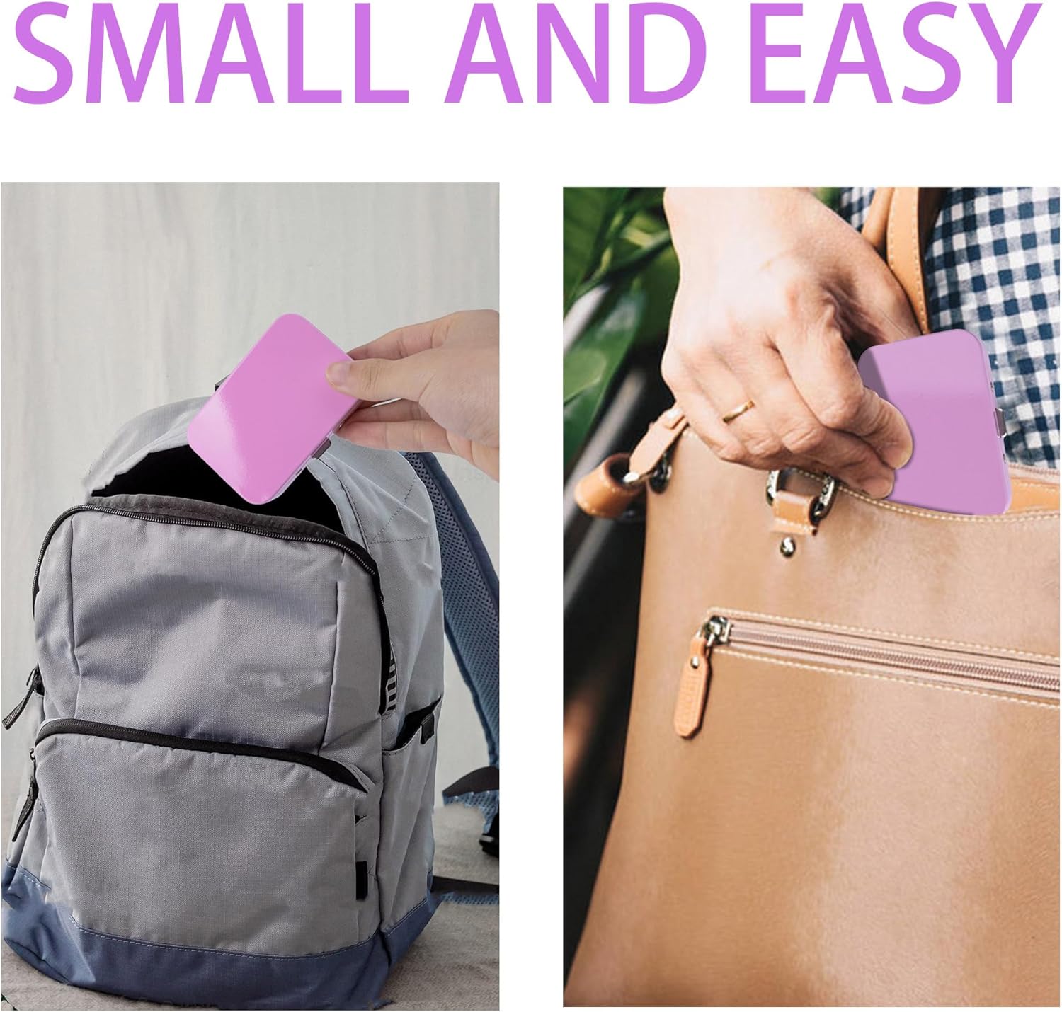 2Pack Dental Floss Portable Case with Mirror,Refillable Portable Floss Pick Holder Container,Small Floss Dispenser for Travel, Dates,Dinners and Hotels(Pink) - Image 5