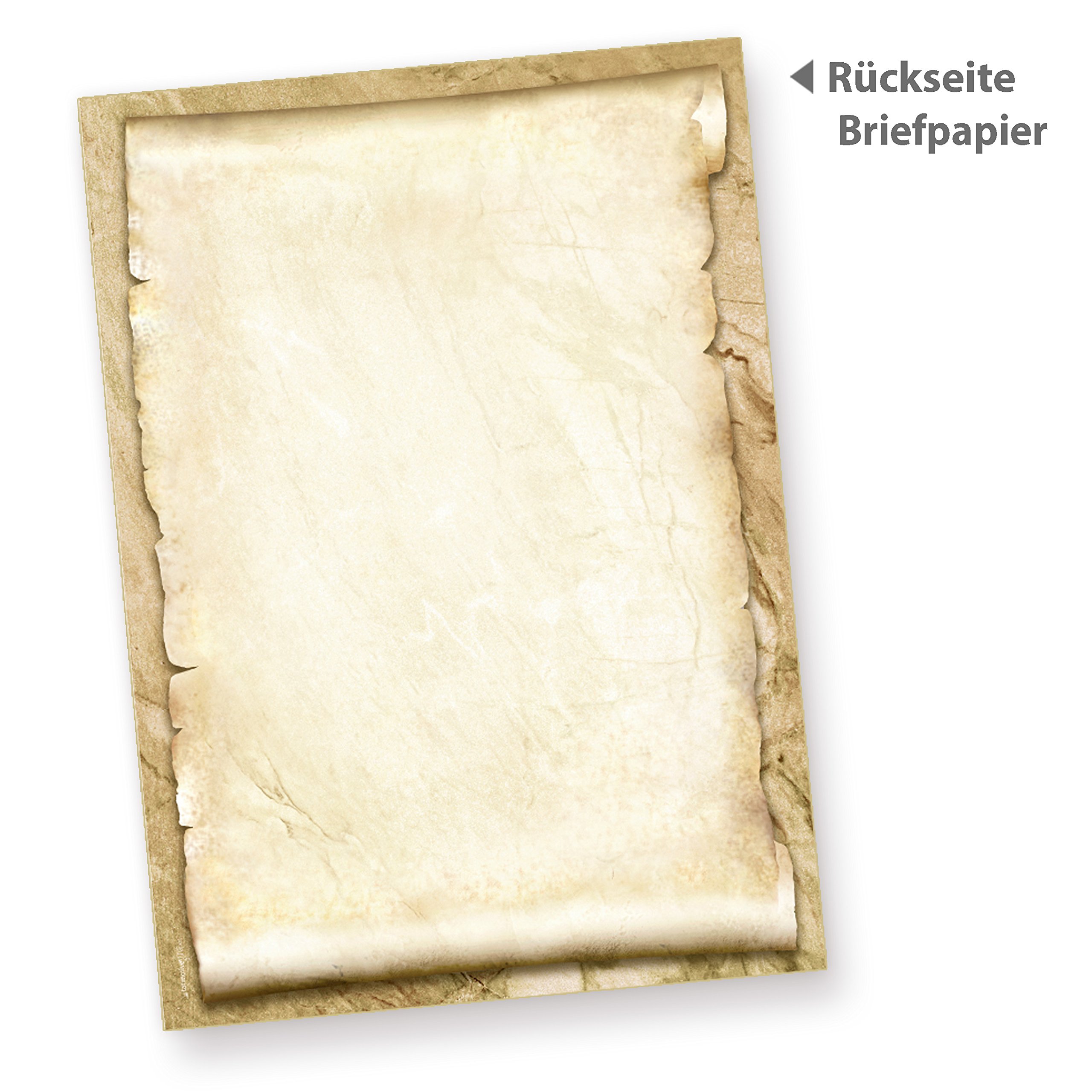 TATMOTIVE Briefpapier Rote Rose 1000 Blatt Liebesbriefe | Beidseitig bedrucktes Motivpapier mit Pergamentrolle, DIN A4 Format, 90g/qm Offsetpapier für persönliche Schreiben