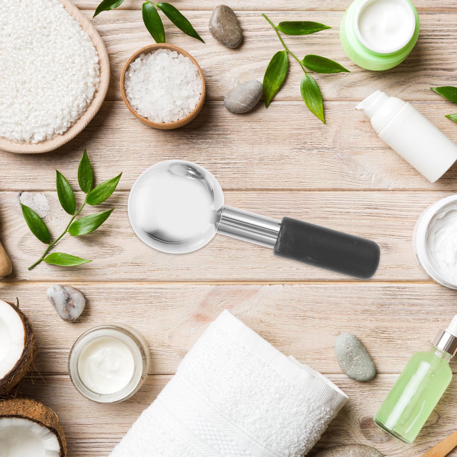 Supvox 2 Stück Kühlende Gesichtsmassagegeräte aus Edelstahl mit Hautfreundlichem Material und Tragbarem Design für Entspannende Massage von Körper und Nacken Zufällige Zufällige Farbe