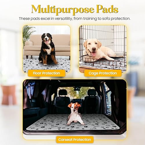 Miniatura 7 de Almohadillas lavables grandes de 65 x 48 pulgadas para perros, almohadilla antideslizante para parto, absorbente y agradable, reutilizable, para