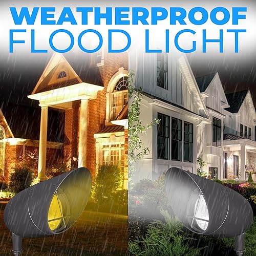 Miniatura 6 de Lámpara de inundación de paisaje de 1 luz, halógena no regulable de 150 W, montaje en techo para exteriores, bronce oscuro, OL-66362