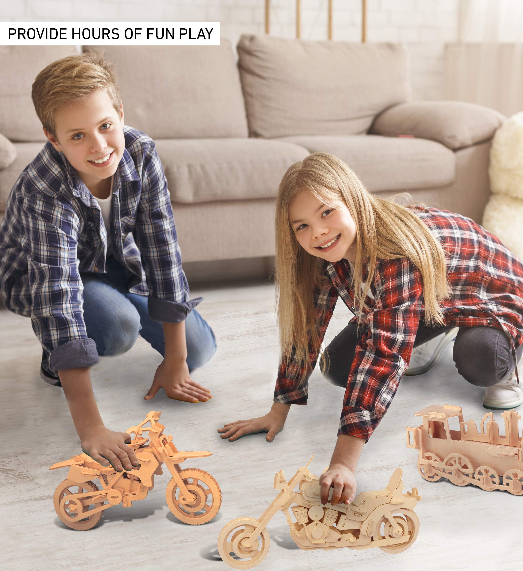 Amazon.com: Puzzled Dirt Bike and Motorcycle Wooden 3D