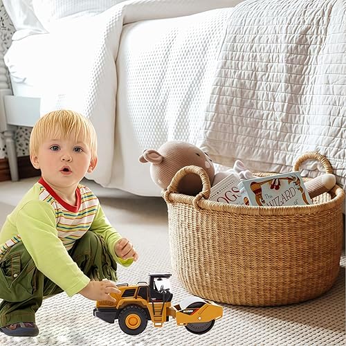 Miniatura 4 de Juguete de rodillo grande de metal a escala 160, juguete modelo de vehículos de construcción de metal, juguetes de coche de caja de arena al aire