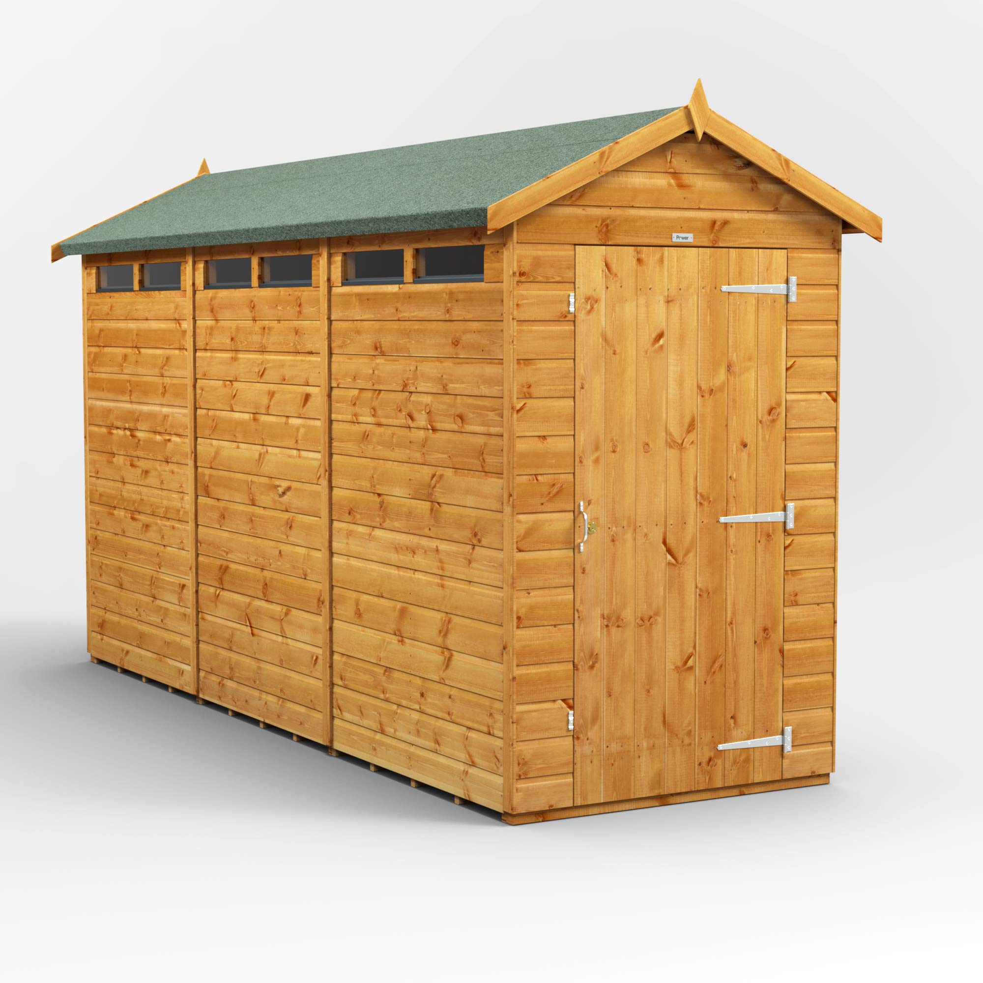 POWER High Grade Premium Apex Garden Wooden Shed with Security Features, PVC Window Sills, Door & Window Flexibility, made from Extra Thick Timber & Toughened Glass — view 10