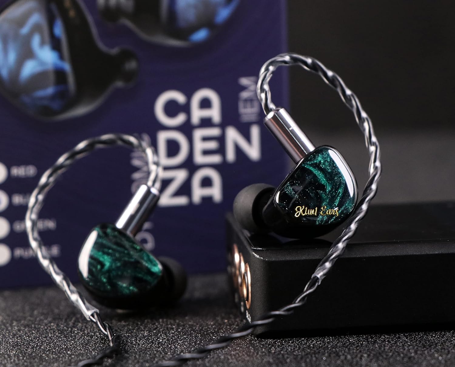 Linsoul Kiwi Ears Cadenza in Ear Monitors(Green) + Tripowin Zoe Earphones Cable (2pin-0.78mm, 3.5mm)